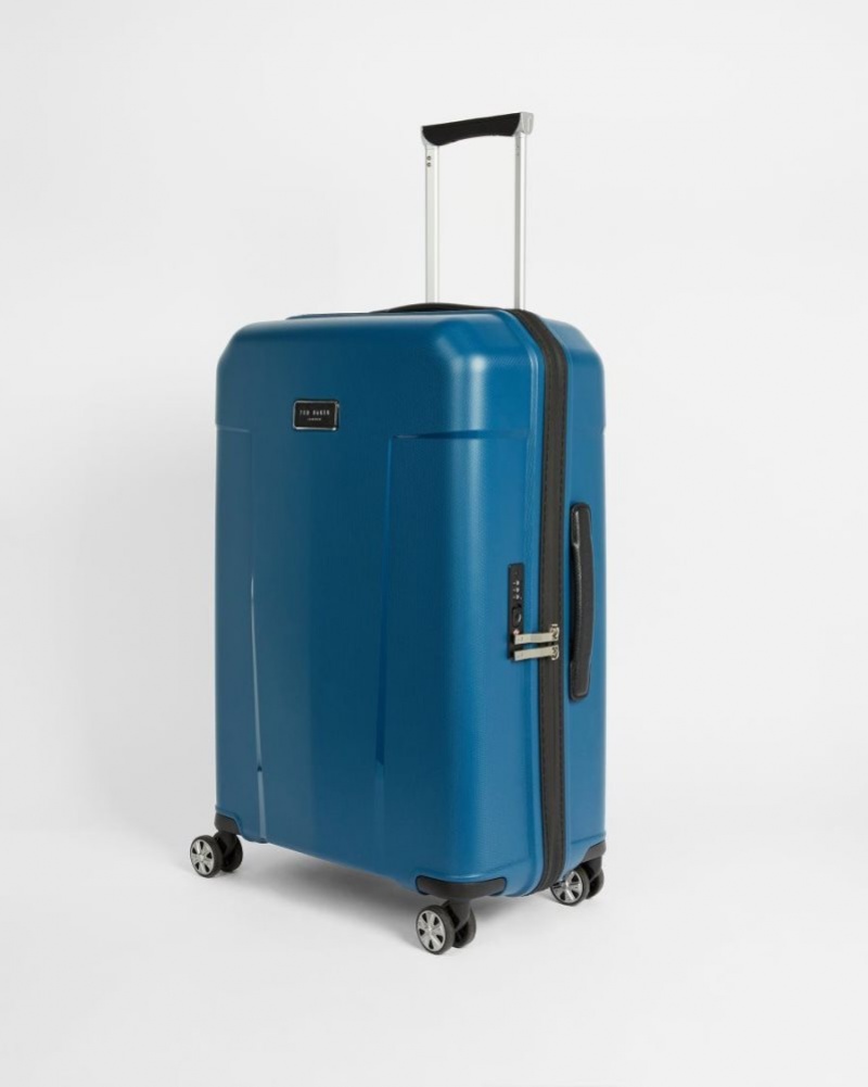 Blue Ted Baker Vacai Wheeled Trolley Suitcase 69x46x28cm Suitcases & Travel Bags | VRLHAUT-06