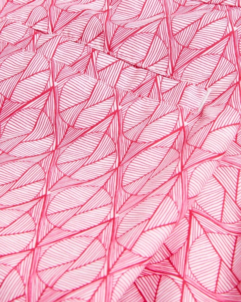 Bright Pink Ted Baker Kloch Geometric Print Swim Shorts Swimwear & Beachwear | DCVYAXU-56