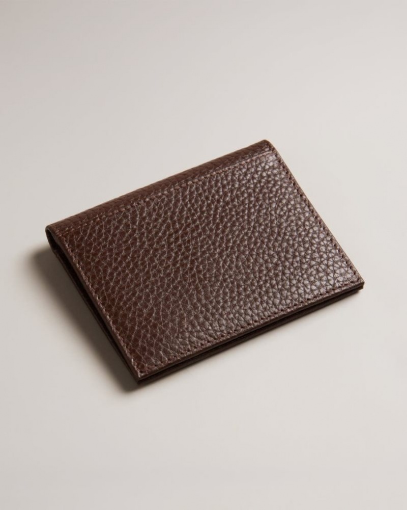 Brown Ted Baker Pannal Colour Panel Card Holder Wallets & Cardholders | CIHOJFX-94