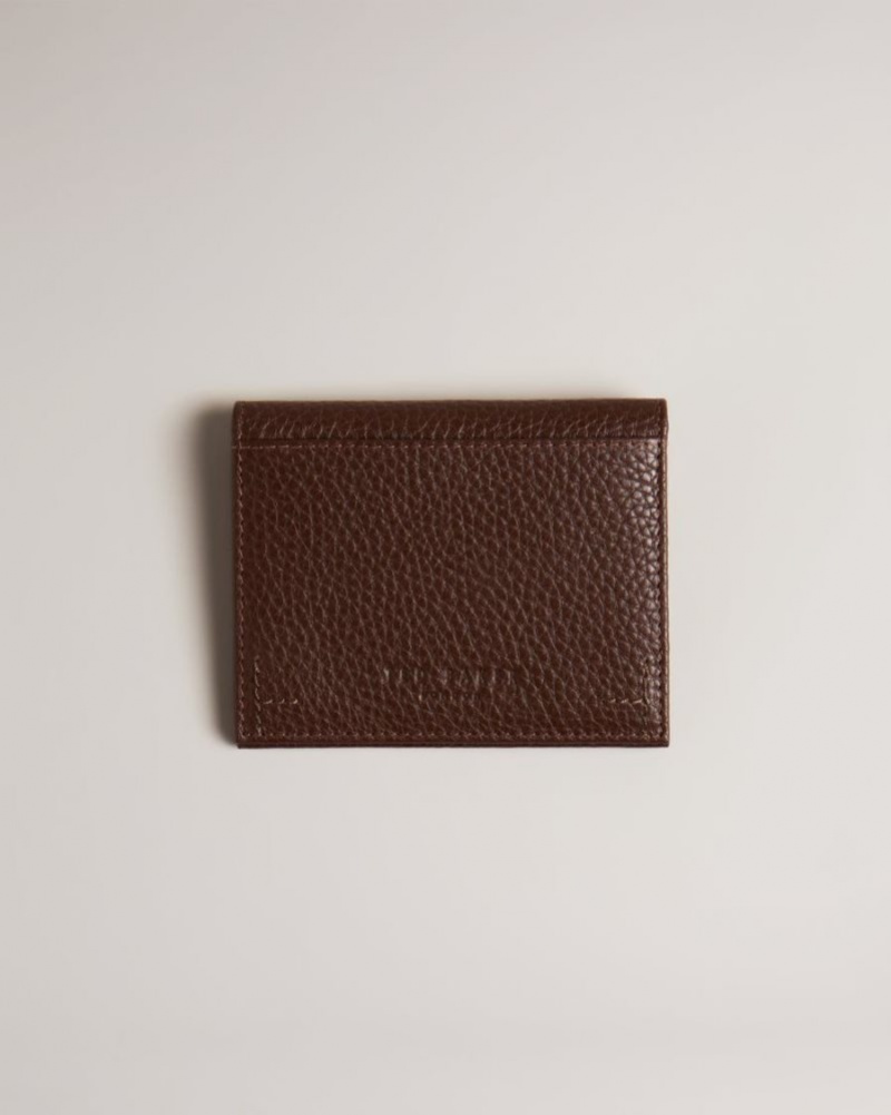 Brown Ted Baker Pannal Colour Panel Card Holder Wallets & Cardholders | CIHOJFX-94