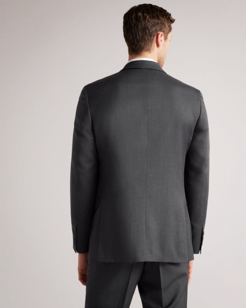 Charcoal Ted Baker Irvinjr Regular Charcoal Twill Suit Jacket Suits | OFCWLUY-21