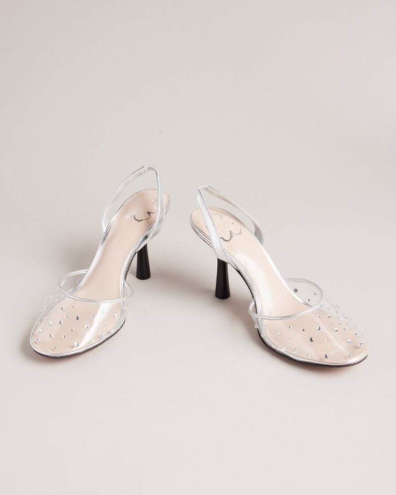 Clear Ted Baker Larlar Slingback Diamante Heels Heels | MAVKZWY-04