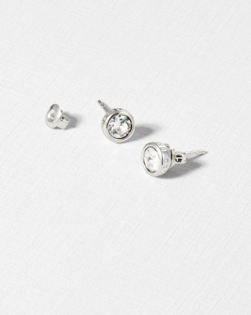 Crystal Ted Baker Sinaa Round Stud Earrings Jewellery | SFIHCWU-01