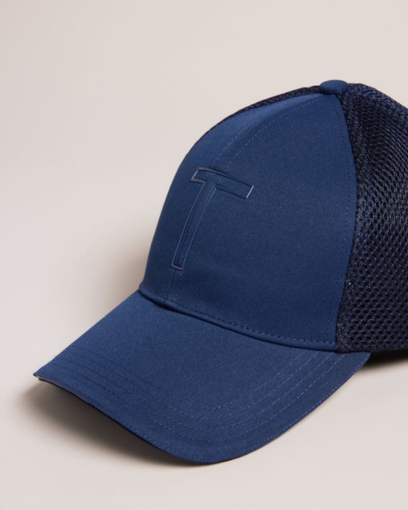Dark Blue Ted Baker Ehtanee Mesh Back T Cap Hats & Caps | BYMVGHJ-46