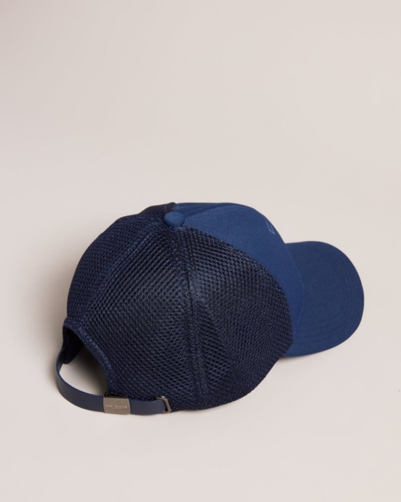 Dark Blue Ted Baker Ehtanee Mesh Back T Cap Hats & Caps | BYMVGHJ-46