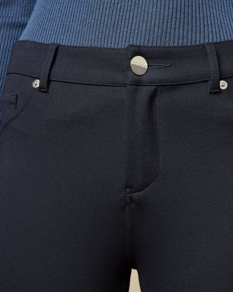 Dark Blue Ted Baker Strenti Skinny Zip Cuff Ponti Jeggings Trousers & Shorts | VDRENFY-81