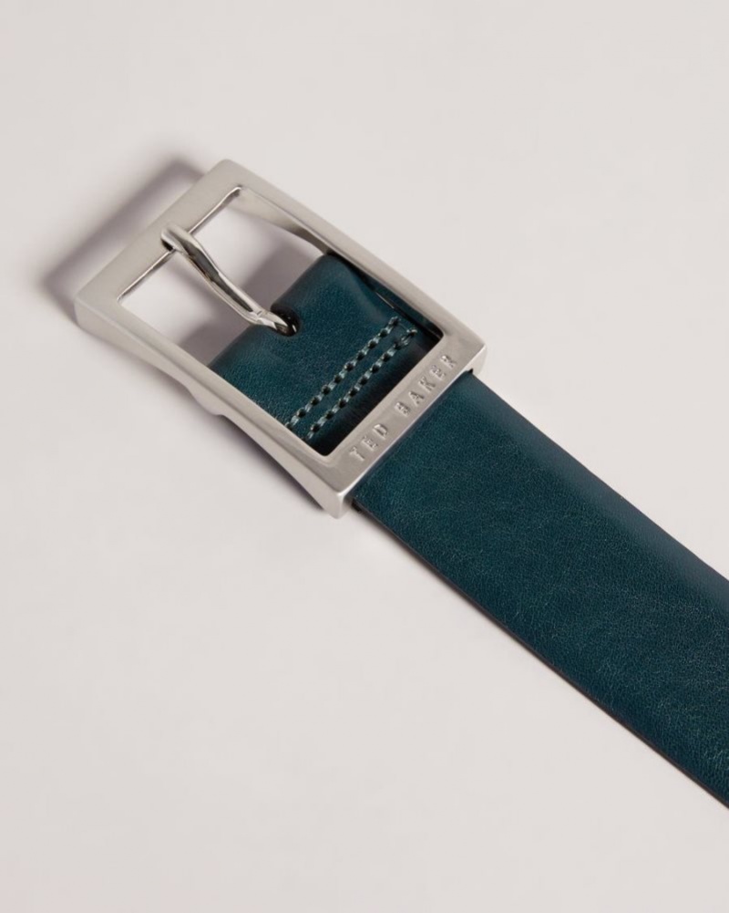 Dark Green Ted Baker Tile Leather Belt Belts | WCUSLDX-52