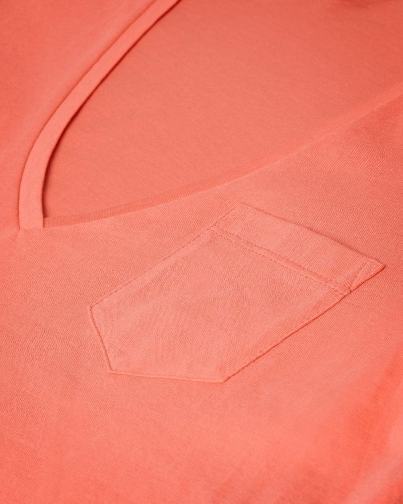 Dusky Pink Ted Baker Lovage Easy Fit V Neck T Shirt T-Shirts & Vests | PCLSAFU-01