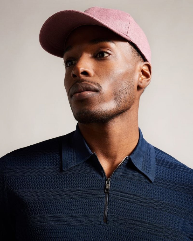 Dusky Pink Ted Baker Monei Baseball Cap Hats & Caps | BJZLOXE-18