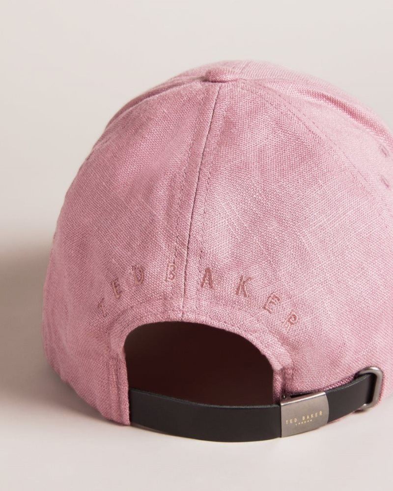 Dusky Pink Ted Baker Monei Baseball Cap Hats & Caps | BJZLOXE-18