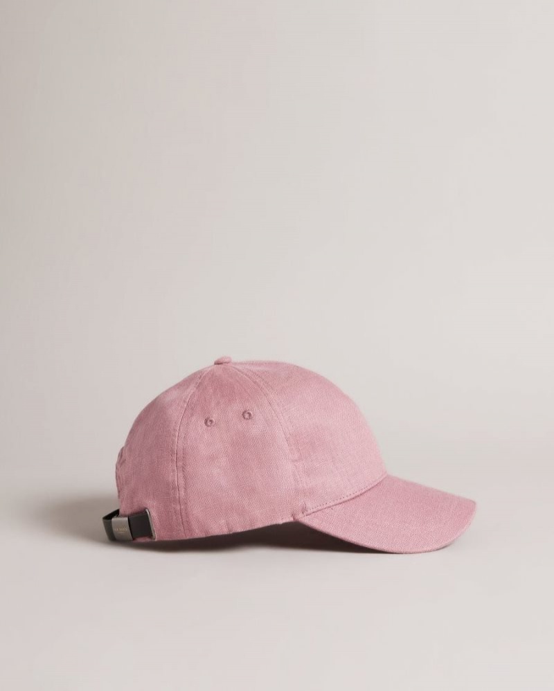 Dusky Pink Ted Baker Monei Baseball Cap Hats & Caps | BJZLOXE-18