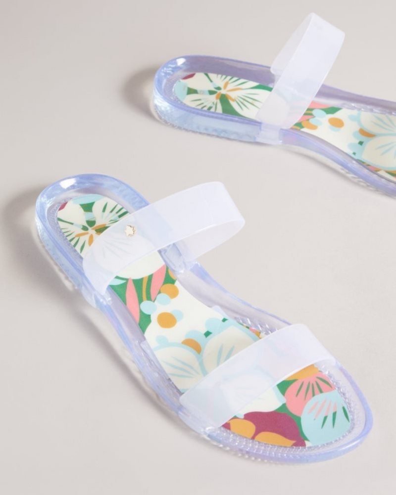 Emerald Ted Baker Juleeyy Sunburst Two Strap Jelly Flip Flop Sandals & Sliders | KFHYAIL-26
