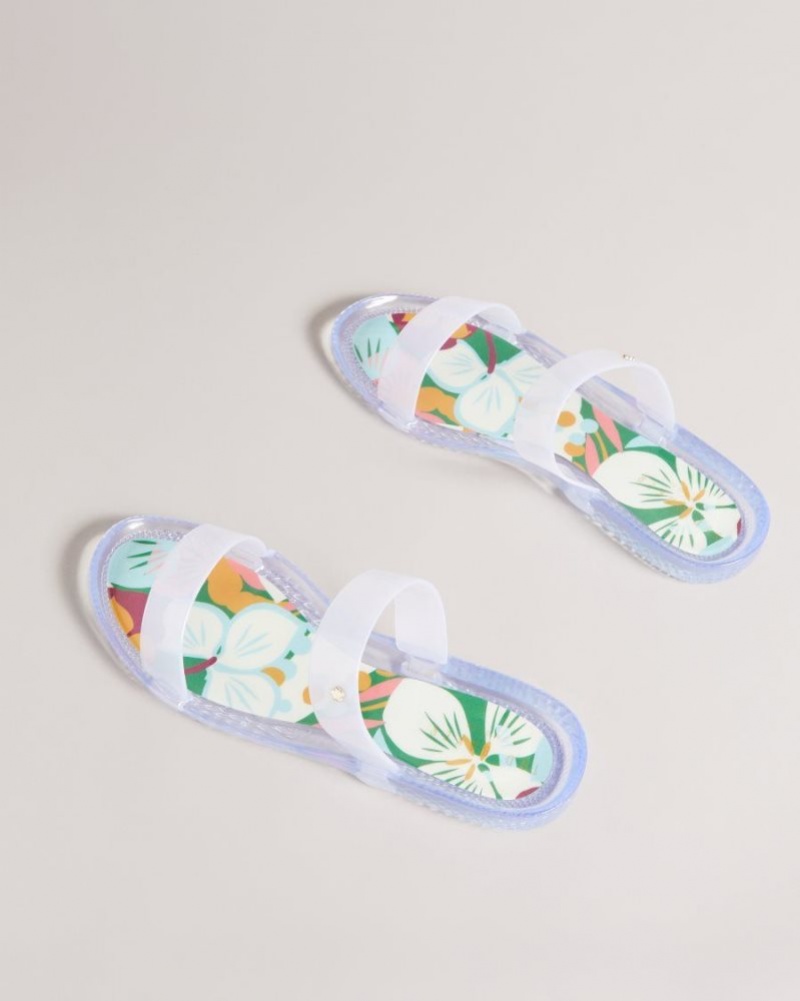 Emerald Ted Baker Juleeyy Sunburst Two Strap Jelly Flip Flop Sandals & Sliders | KFHYAIL-26