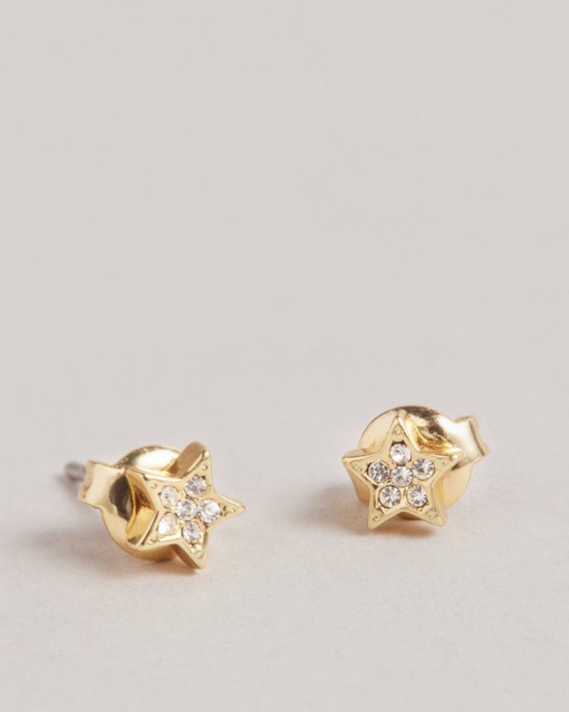 Gold Colour Ted Baker Melanyy Celestial Stud Earrings Gift Set Jewellery | KWMEFZO-62