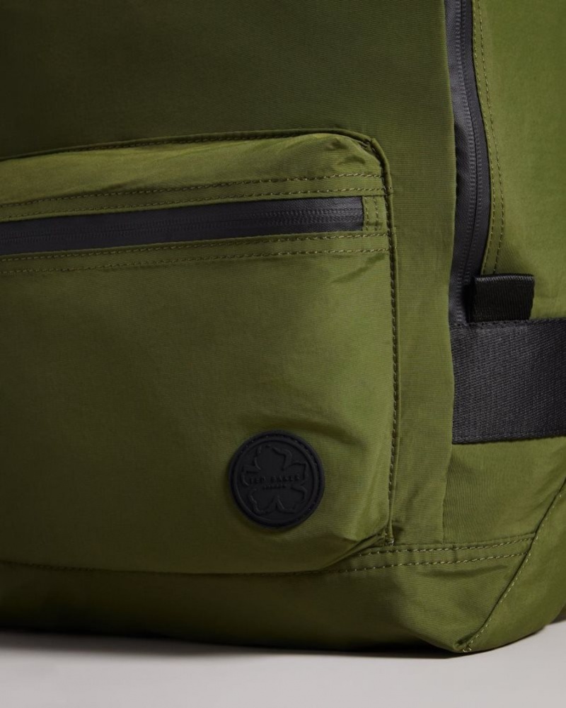 Green Ted Baker Burnst Foldaway Backpack Backpacks | JLMSEPY-36