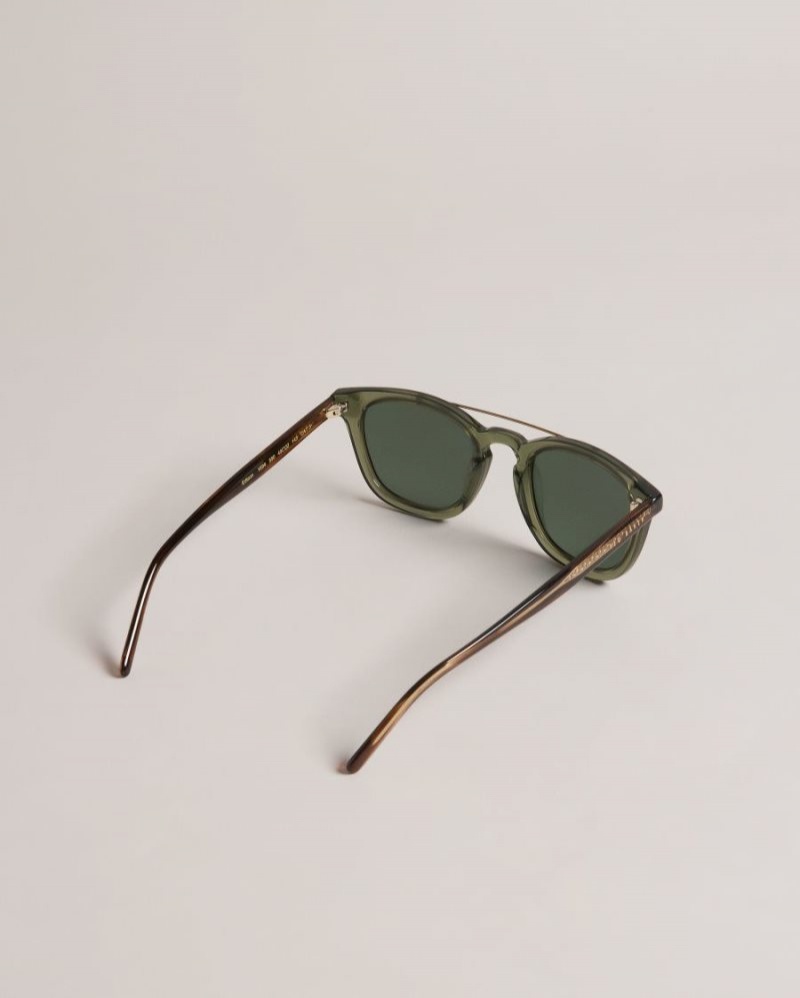 Green Ted Baker Ediison Classic Wire Detail Sunglasses Sunglasses | KCGZWFB-68