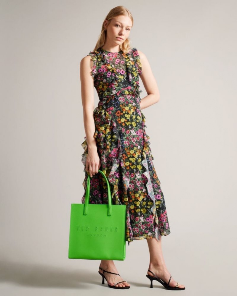 Green Ted Baker Soocon Large Crosshatch Icon Bag Icon Bags & Signature Bags | LIHVOCY-69