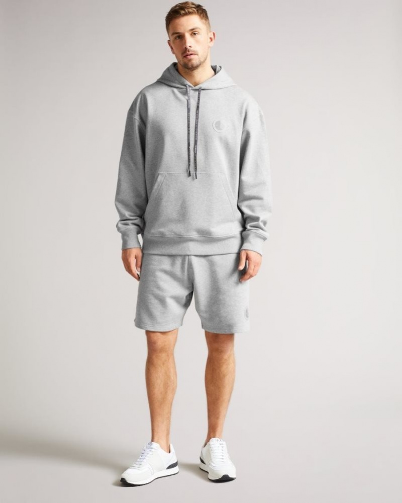 Grey-Marl Ted Baker Bryant Active Jersey Shorts Shorts | BNZKHVO-57