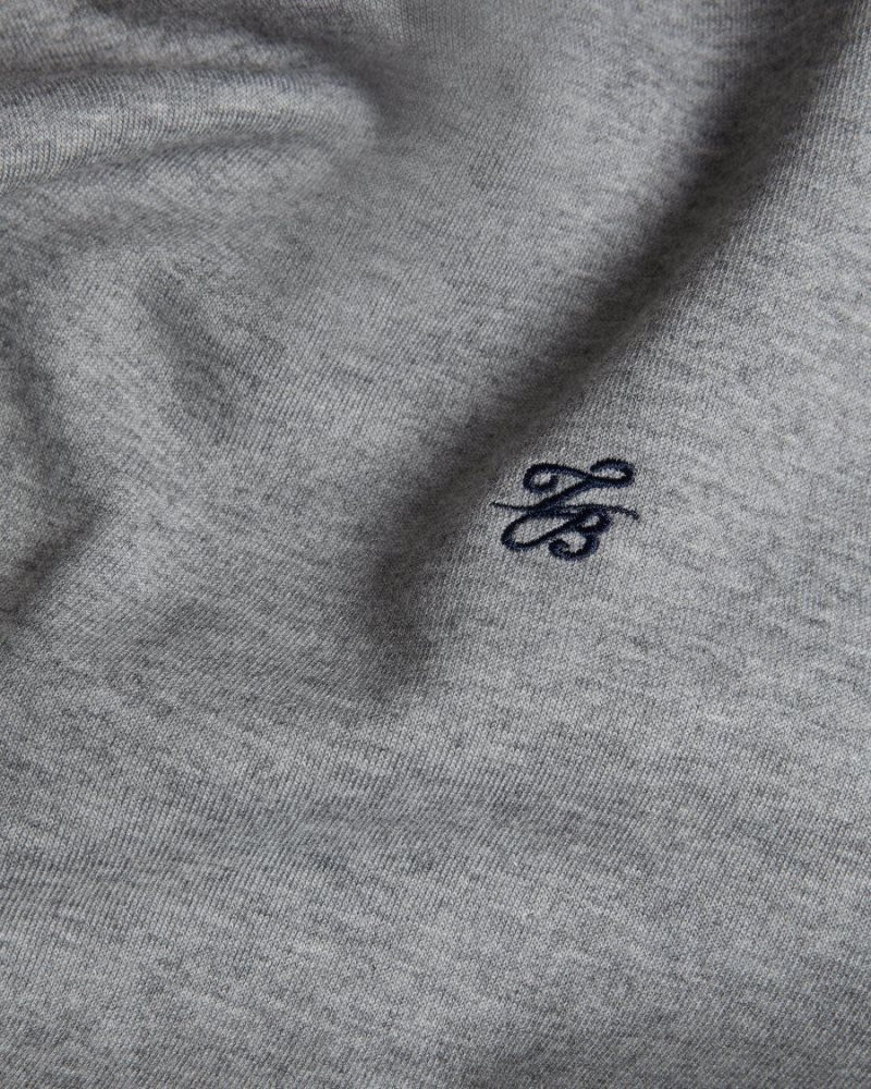 Grey-Marl Ted Baker Pitney Regular Fit Embroidered MonogramJumper Sweatshirts & Hoodies | ONKGEYU-58