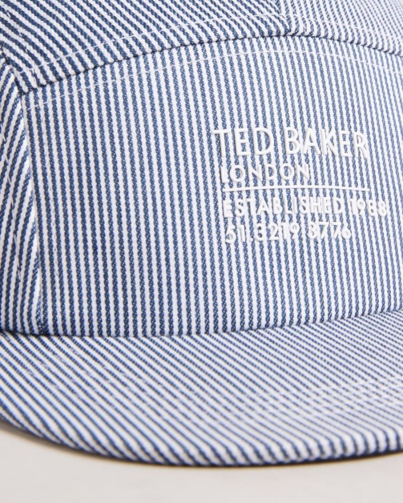 Grey Ted Baker Declann Pinstripe Cap Hats & Caps | LWATDNX-81