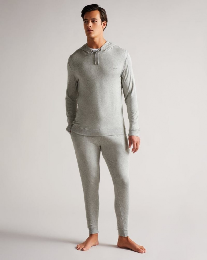 Grey Ted Baker Sparww Solid Modal Hoodie Pyjamas & Nightwear | KWXOTHV-41