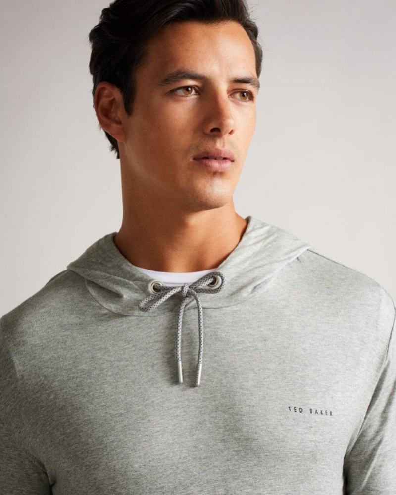 Grey Ted Baker Sparww Solid Modal Hoodie Pyjamas & Nightwear | KWXOTHV-41