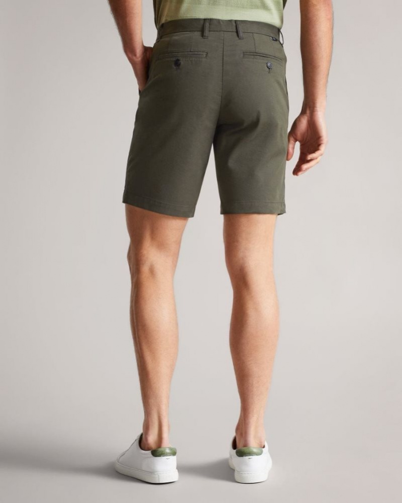 Khaki Ted Baker Ashfrd Chino Shorts Shorts | FCYKRLE-19