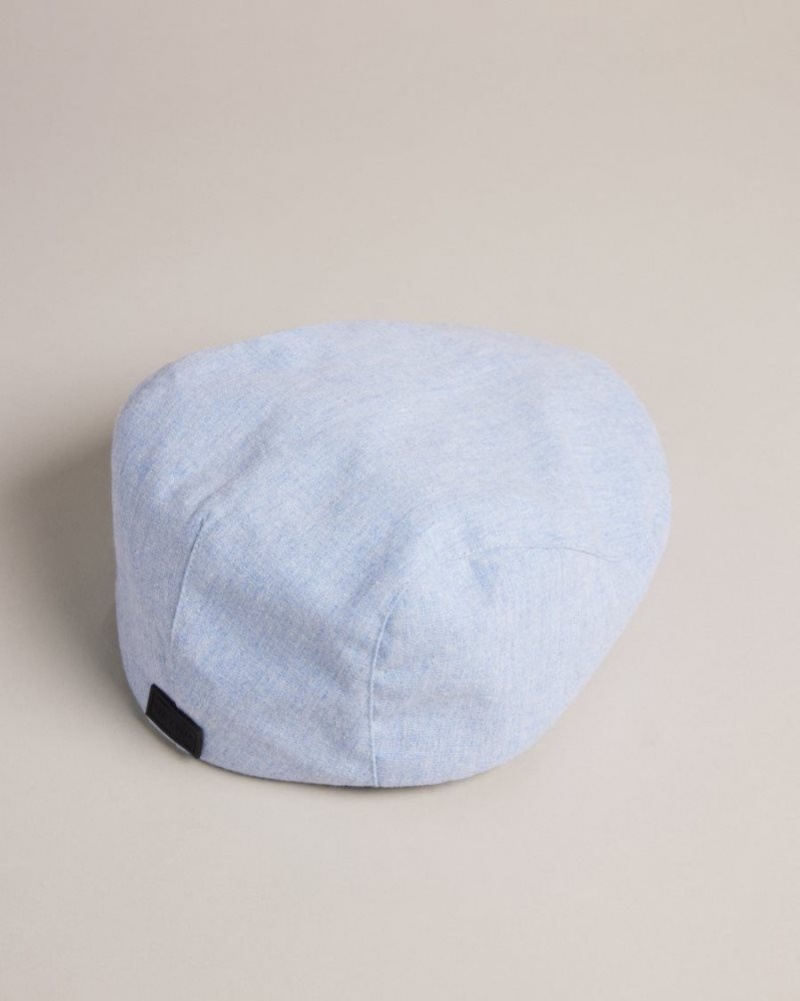 Light Blue Ted Baker Drakee Flat Cap Hats & Caps | ZKXQSBL-70