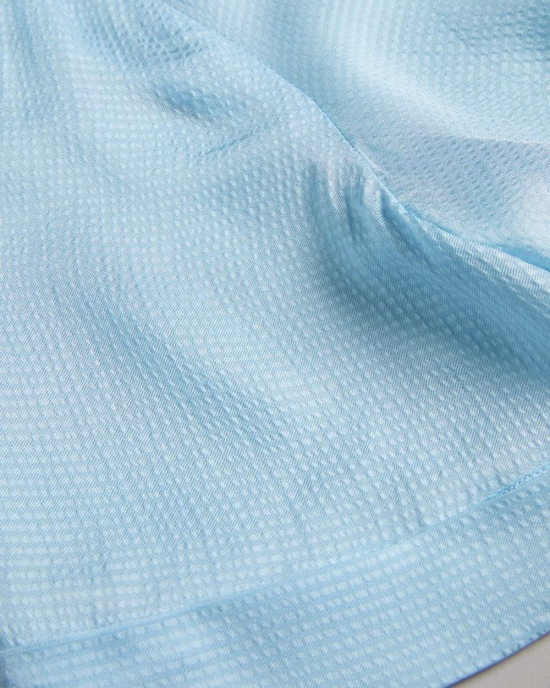 Light Blue Ted Baker Thaliya Integral Tie T-Shirt Tops & Blouses | YUMHLPW-51