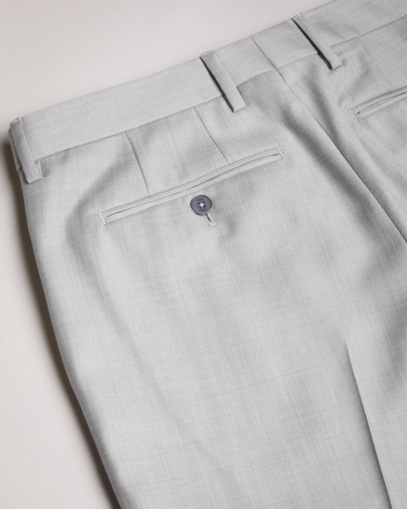 Light Grey Ted Baker Byront Slim Fit Wool Trousers Suits | FXVBGJI-58