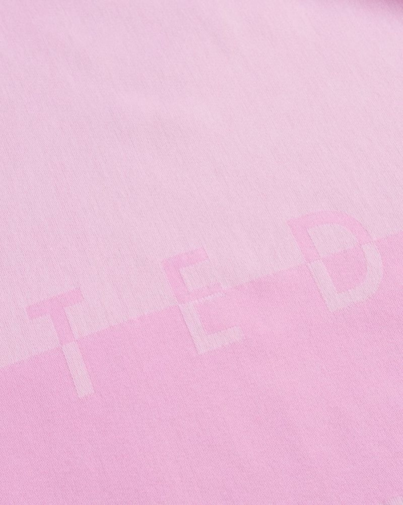 Light Pink Ted Baker Esteli Ted Baker Logo Long Scarf Scarves | AQYWHTG-75