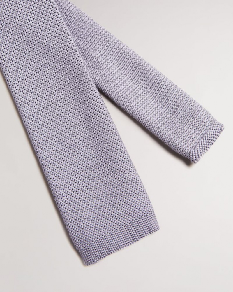 Lilac Ted Baker Kallino Knitted Tie Ties & Bowties | RAIGKUP-70