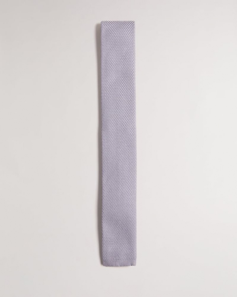 Lilac Ted Baker Kallino Knitted Tie Ties & Bowties | RAIGKUP-70