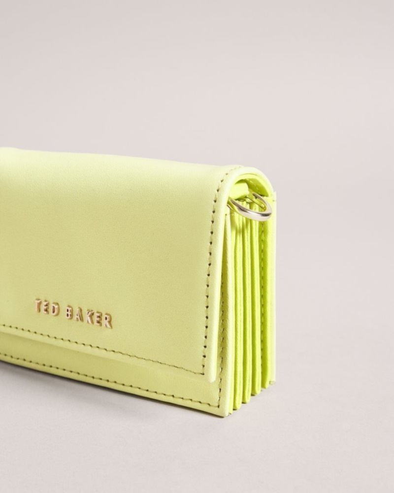 Lime Ted Baker Munika Multi Compartment Card Holder Purses & Cardholders | FJHXDAQ-60