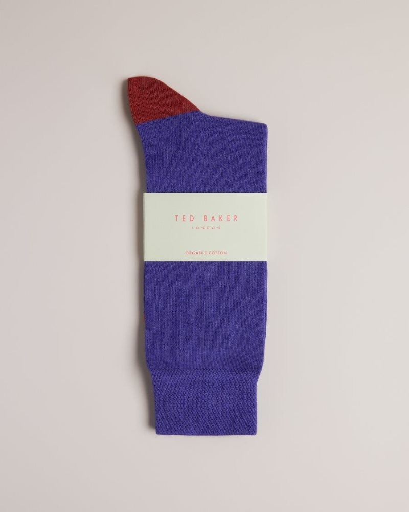 Medium Blue Ted Baker Clasic Plain Socks Socks | IHMBRAP-09