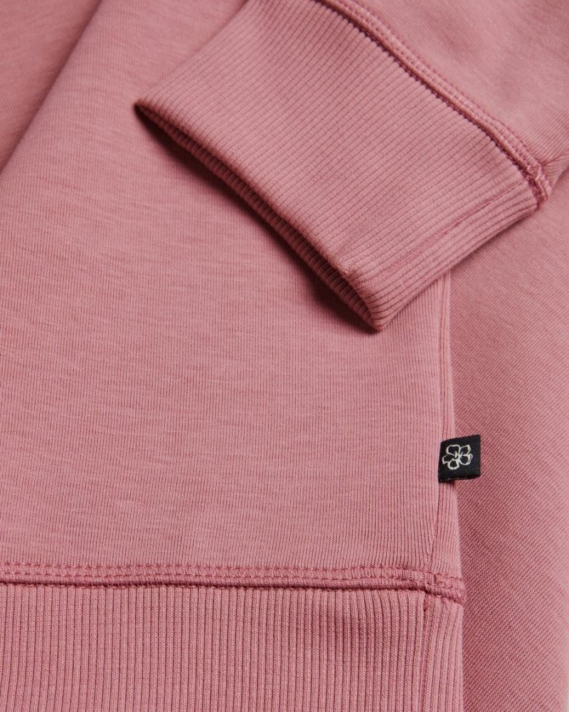 Medium Pink Ted Baker Pitney Regular Fit Embroidered MonogramJumper Sweatshirts & Hoodies | BUIRCTW-30