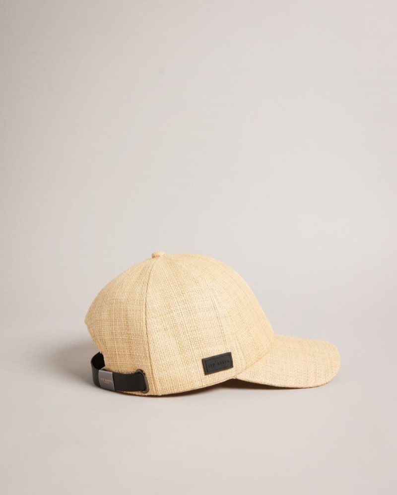 Natural Ted Baker Harpp Woven Raffia Cap Hats & Caps | MTZJIGN-89