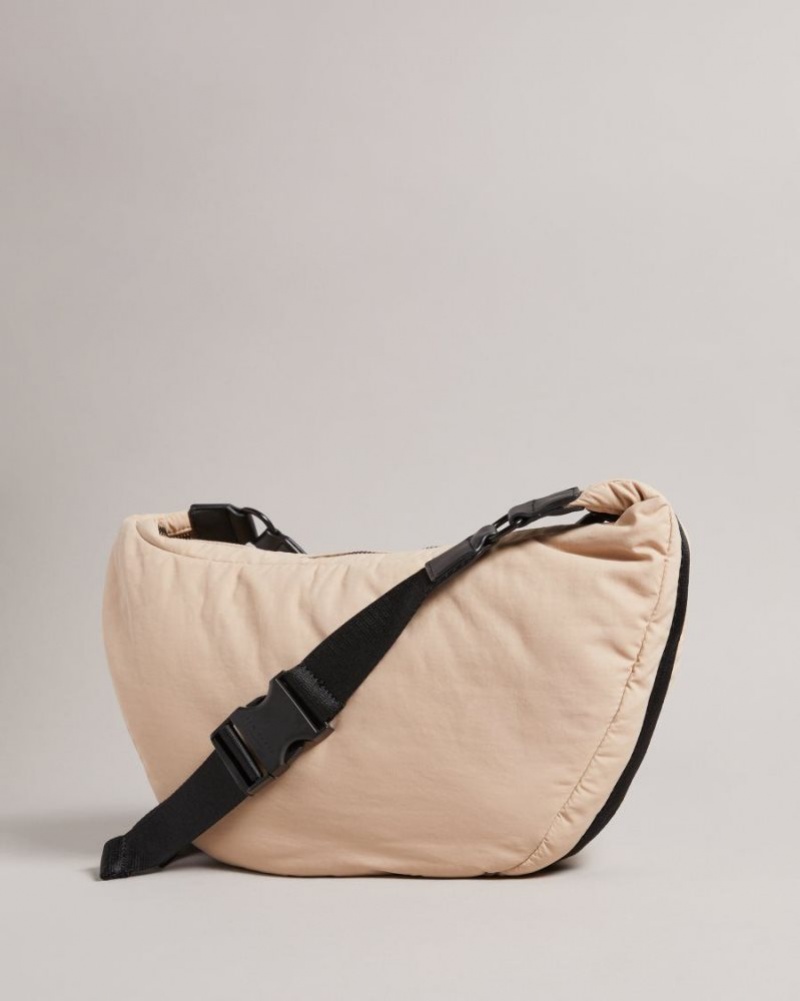 Natural Ted Baker Lashine Gathered Shoulder Bag Swimwear & Beachwear | BREJFVU-57