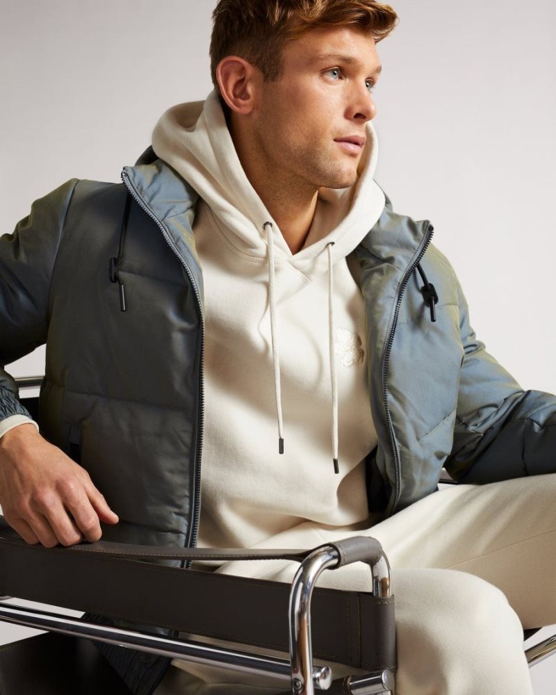 Natural Ted Baker Lavery Long Sleeve Heavy Weight Hoodie Sweatshirts & Hoodies | AOTLNGK-90