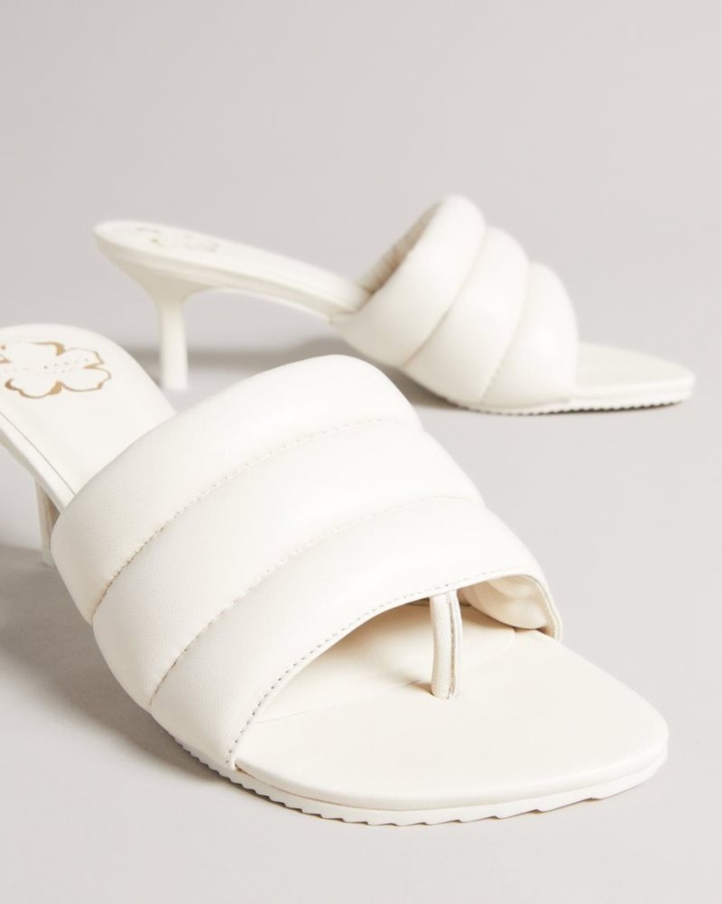 Natural Ted Baker Lyna Padded Heeled Mule Sandal Sandals & Sliders | PONELXT-30