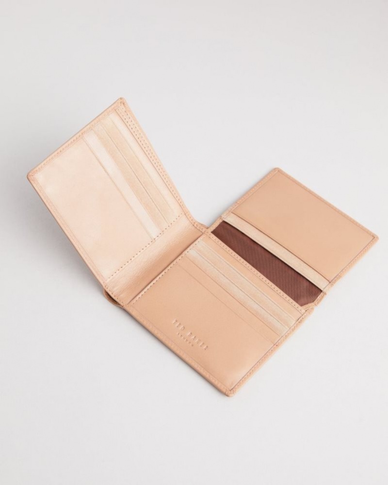 Natural Ted Baker Sammed Folded Leather Wallet Wallets & Cardholders | QZYGINA-58