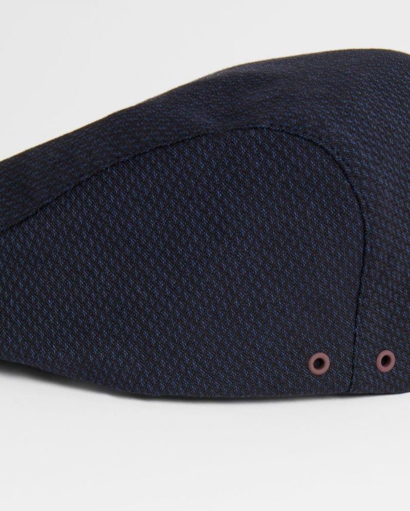 Navy Ted Baker Adice Textured Ivy Cap Hats & Caps | DJKFPVB-40