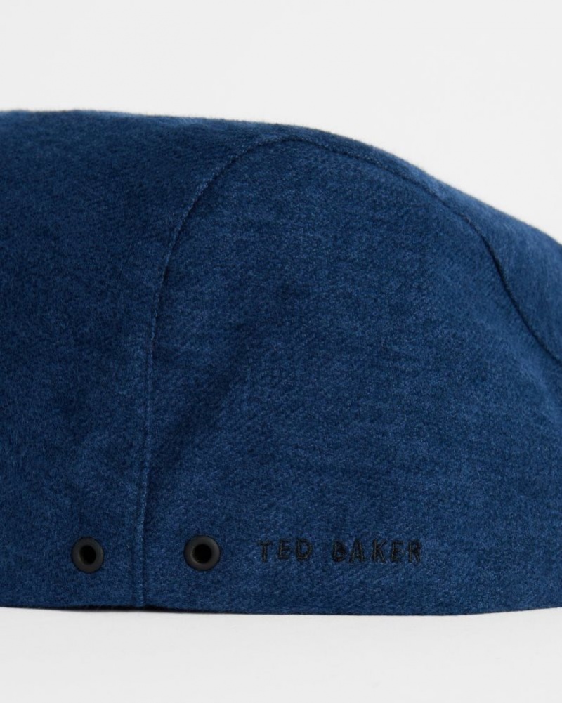 Navy Ted Baker Aspinn Textured Ivy Cap Hats & Caps | MNOQBLF-70