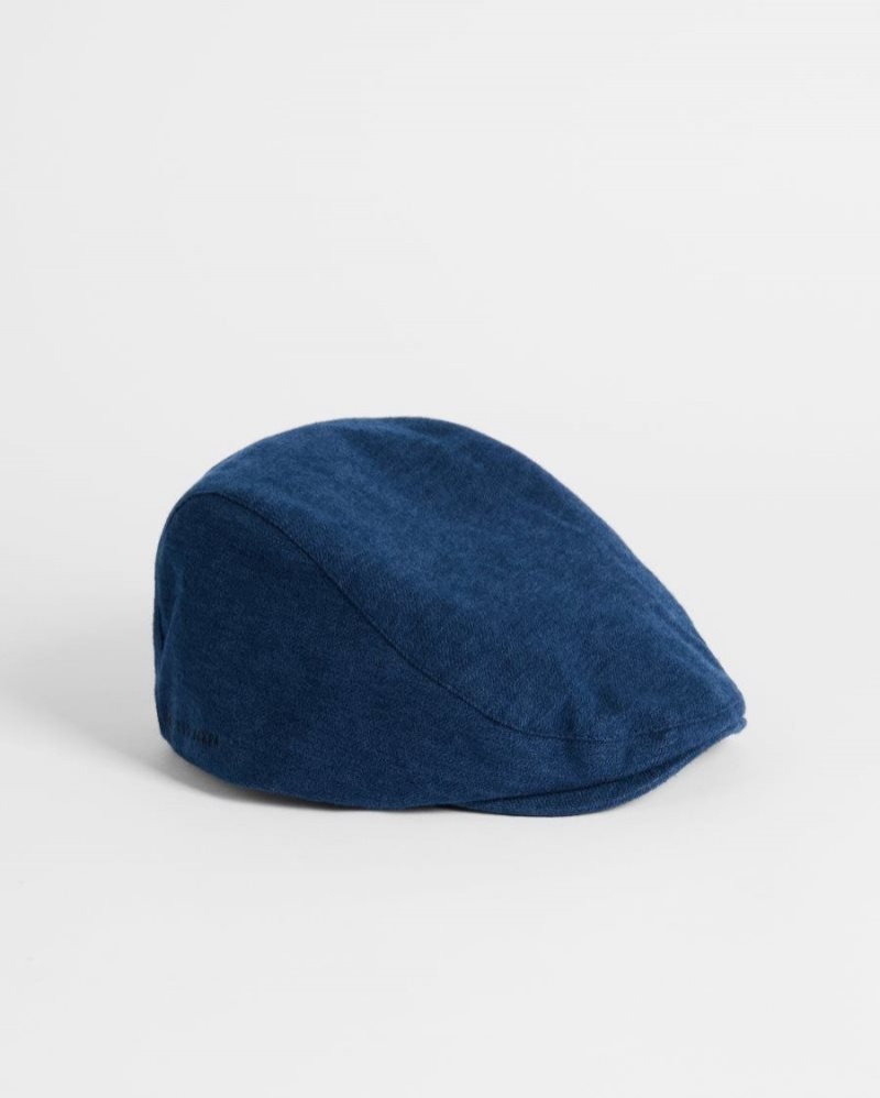 Navy Ted Baker Aspinn Textured Ivy Cap Hats & Caps | MNOQBLF-70