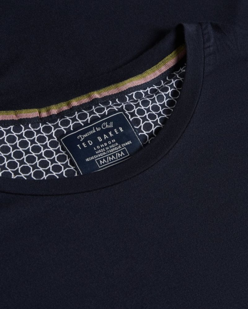 Navy Ted Baker Bitern Solid Modal T-Shirt Pyjamas & Nightwear | ONRFPMG-50
