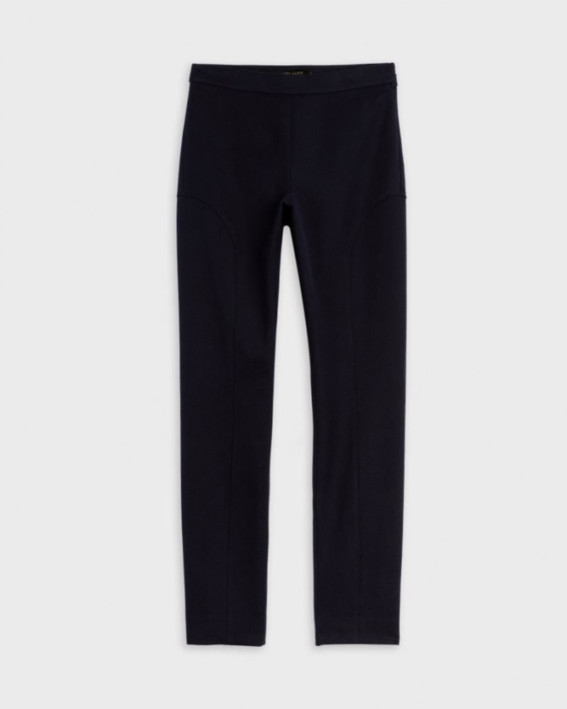 Navy Ted Baker Calya Seam Detail Trousers Trousers & Shorts | RCDAVJW-35