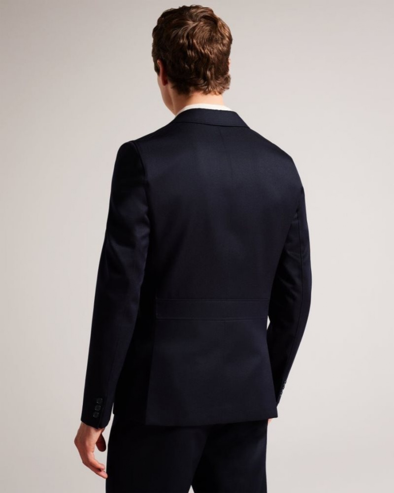 Navy Ted Baker Heddonj Single Breasted Jacket Suits | RMXZQYT-97