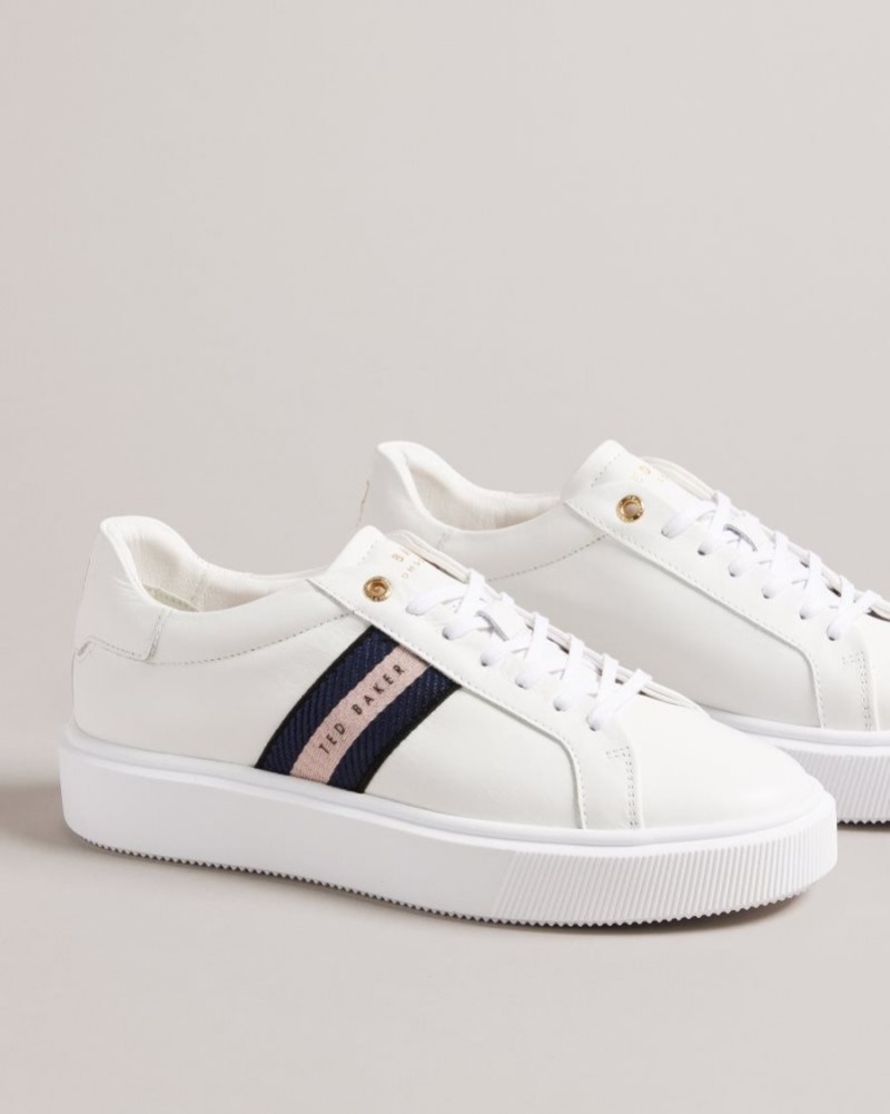 Navy Ted Baker Lornie Platform Webbing Trainers Trainers | LUHSKDA-52