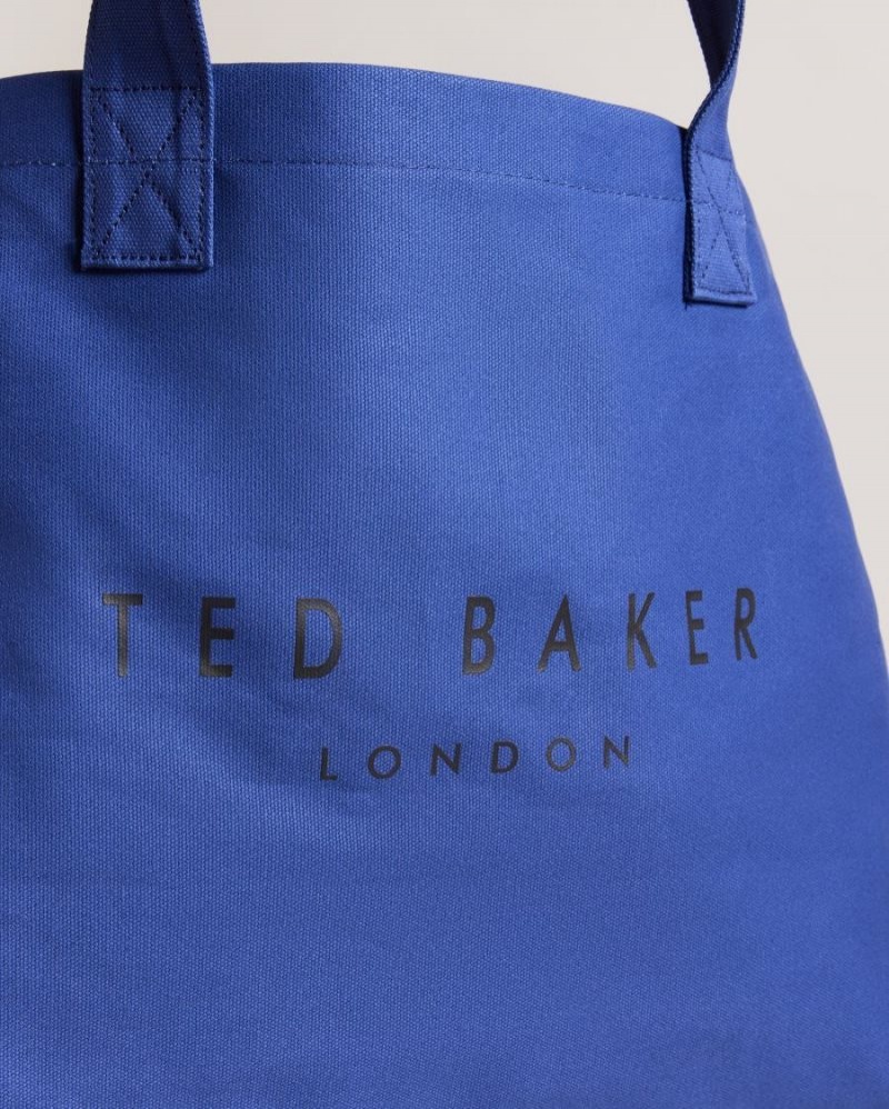 Navy Ted Baker Lukkee Branded Tote Bag Tote Bags | NUGSQAE-34
