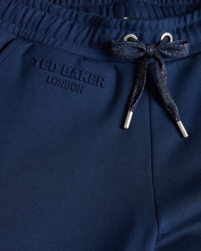 Navy Ted Baker Orthon Joggers With Pleated Cuff Trousers & Shorts | FONHKVB-15